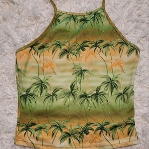 OFF TO GOODWILL 10/28 Palm tree halter top